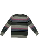 MONCLER MAGLIA IN MAGLIA A RIGHE CON LOGO GRIGIO/MULTICOLORE UNISEX XXL