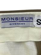 MONSIEUR BY GIVENCHY PLEATED TROUSERS VINTAGE KHAKI MENS PRE OWNED S