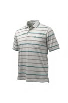 Munsingwear Ριγέ Polo Shirt Λευκό με Τυρκουάζ & Ροζ Λεπτομέρειες