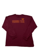MV Sport Virginia Tech Long Sleeve T-Shirt Μπορντό Unisex