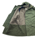 1960s VINTAGE GIACCA CON CAPPUCCIO WORKWEAR VERDE OLIVA UOMO PRE OWNED L