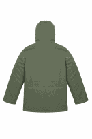 1960s VINTAGE GIACCA CON CAPPUCCIO WORKWEAR VERDE OLIVA UOMO PRE OWNED L
