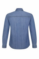 NAPAPIJRI DENIM SHIRT CLASSIC BLUE MEN PRE OWNED M