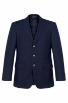 90S VINTAGE NAVY BLAZER PLAID MEN PRE OWNED L