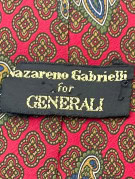 NAZARENO GABRIELLI ΓΡΑΒΑΤΑ RETRO ΜΠΟΡΝΤΟ ΑΝΤΡΙΚΟ PRE OWNED