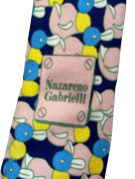 NAZARENO GABRIELLI CRAVATTA RETRO NAVY UOMO PRE OWNED