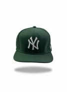 NEW ERA NY YANKEES CAP EMBROIDERED DARK GREEN UNISEX PRE OWNED