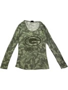 NFL Green Bay Packers Camo Top da donna a maniche lunghe M