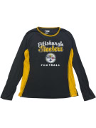 NFL Pittsburgh Steelers Μακρυμάνικη Μπλούζα Team Apparel Logo Μαύρο Γυναικείο L