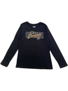 NFL TEAM APPAREL MAGLIA A MANICHE LUNGHE CINCINNATI BENGALS BIG LOGO NERA DA DONNA L
