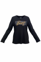 NFL TEAM APPAREL MAGLIA A MANICHE LUNGHE CINCINNATI BENGALS BIG LOGO NERA DA DONNA L