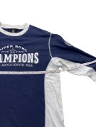 NFL TEAM APPAREL LONG SLEEVE T SHIRT SPORTSWEAR GRAPHIC NAVY WHITE MEN PRE OWNED