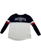NFL TEAM APPAREL PATRIOTS ΜΑΚΡΥΜΑΝΙΚΗ ΜΠΛΟΥΖΑ SPORTSWEAR NAVY OFF WHITE ΓΥΝΑΙΚΕΙΟ PRE OWNED L