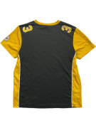 NFL TEAM APPAREL PITTSBURGH STEELERS JERSEY VINTAGE STYLE LOGO BLACK/YELLOW MEN'S L