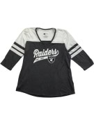NFL Team Apparel Raiders Μπλούζα 3/4 Μανίκι Logo Γκρι Γυναικεία XL
