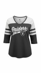 NFL Team Apparel Raiders Μπλούζα 3/4 Μανίκι Logo Γκρι Γυναικεία XL