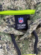 NFL TEAM APPAREL FELPA CON CAPPUCCIO SEATTLE SEAHAWKS STAMPA CAMOUFLAGE LOGO NEON DA UOMO L