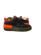 NIKE AIR FORCE 1 SHADOW SNEAKERS STREETWEAR BLACK ORANGE OLIVE WOMENS PRE OWNED EU 37.5