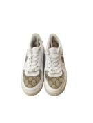 NIKE AIR FORCE LOW SNEAKERS MONOGRAM ΛΕΥΚΟ ΜΠΕΖ UNISEX PRE OWNED EU 38.5