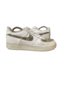 NIKE AIR FORCE LOW SNEAKERS MONOGRAM ΛΕΥΚΟ ΜΠΕΖ UNISEX PRE OWNED EU 38.5
