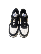 NIKE AIR FORCE ONE SNEAKERS RETRO ΜΑΥΡΟ ΛΕΥΚΟ ΚΙΤΡΙΝΟ ΑΝΤΡΙΚΟ PRE OWNED EU 42.5