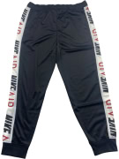 NIKE AIR Pantaloni della tuta neri con logo laterali da uomo 2XL