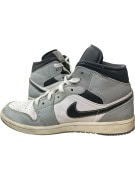 Nike Air Jordan 1 Mid Ανδρικά Sneakers Γκρι/Λευκά EU 40.5