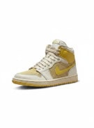 NIKE AIR JORDAN ONE MID SNEAKERS RETRO ΚΡΕΜ ΚΙΤΡΙΝΟ ΓΥΝΑΙΚΕΙΟ PRE OWNED EU 41