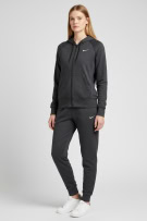 Nike Φόρμα Σετ με Λογότυπο Swoosh Γκρι-Μαύρο Γυναικείο XS