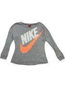 Nike Γκρι Μακρυμάνικο T-Shirt με Logo Γυναικείο M