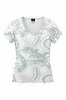 NIKE GRAPHIC TEE ABSTRACT MINT WOMEN PRE OWNED S