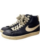 NIKE HIGH TOP SNEAKERS RETRO NAVY UNISEX PRE OWNED EU38