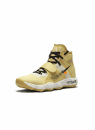 NIKE X OFF-WHITE REACT HYPERDUNK 2017 FLYKNIT THE TEN SNEAKERS ΜΠΕΖ UNISEX PRE OWNED EU 42.5