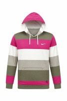 Y2K NIKE HOODIE STRIPED ATHLETIC MULTICOLOR UNISEX PRE OWNED M