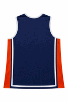 1990s NIKE BASKETBALL JERSEY CLASSIC NAVY ORANGE MEN PRE OWNED M