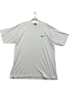 Nike White T-Shirt Basic Mini Swoosh Logo Size M