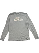 NIKE ΜΑΚΡΥΜΑΝΙΚΗ ΜΠΛΟΥΖΑ "JUST DO IT" LOGO ΓΚΡΙ UNISEX L