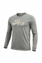 NIKE ΜΑΚΡΥΜΑΝΙΚΗ ΜΠΛΟΥΖΑ "JUST DO IT" LOGO ΓΚΡΙ UNISEX L