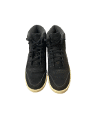 NIKE HIGH TOP SNEAKERS CLASSIC BLACK MEN PRE OWNED EU 45