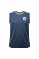 Nike Sleeveless Mesh T-Shirt Vintage Logo Blue Grey Men’s M
