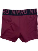 NIKE DRI-FIT SHORTS NIKE PRO LOGO BURGUNDY WOMEN M