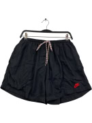 NIKE Pantaloncini vintage in nylon con logo ricamato nero da donna XS