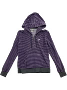 NIKE Sportswear Φούτερ Hoodie Ριγέ Με Λογότυπο Μωβ Γκρι Γυναικείο M