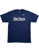 NIKE T-SHIRT VINTAGE STYLE WEST VIRGINIA ΛΟΓΟΤΥΠΟ ΜΠΛΕ ΣΚΟΥΡΟ UNISEX MEDIUM preowned
