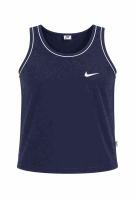 90s NIKE TANK TOP MINIMAL NAVY UNISEX PRE OWNED M