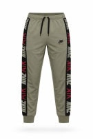 NIKE TRACK PANTS SPORTY KHAKI MEN PRE OWNED L