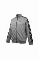 NIKE ΖΑΚΕΤΑ ΦΟΥΤΕΡ ΜΕ ΦΕΡΜΟΥΑΡ LOGO TAPE ΓΚΡΙ ΑΝΔΡΙΚΗ 4XL