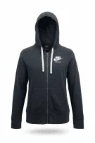 NIKE Zip-Up Hoodie Vintage Logo Grey Unisex XL