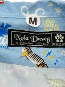 NOLA DAWG HAWAIIAN SHIRT PRINT BLUE MENS PRE OWNED M