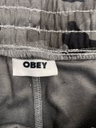OBEY JOGGER PANTS CAMOUFLAGE WITH CUFFS GREY MEN'S L